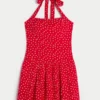 Mini-Kleid mit tiefem Taillenbund und Neckholder Mini-Kleid mit tiefem Taillenbund und Neckholder