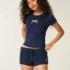 Mini-Shorts mit Schleifenprint