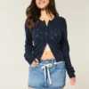 Mini-Skort aus Denim mit Spitzenbindung Mini-Skort aus Denim mit Spitzenbindung