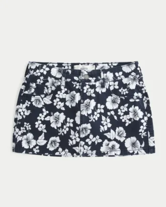 Mini-Skort aus Twill mit niedriger Leibhöhe