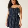Minikleid aus Leinenmischung mit offenem Rücken Minikleid aus Leinenmischung mit offenem Rücken