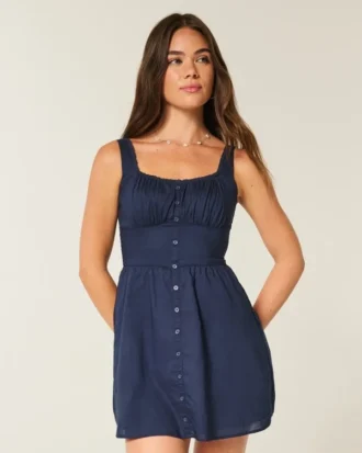 Minikleid mit Knopfleiste