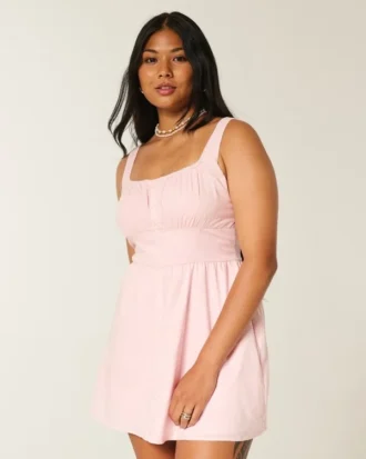 Minikleid mit Knopfleiste
