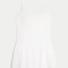 Minikleid mit Spitzenbesatz