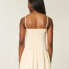 Minikleid mit Spitzenbesatz