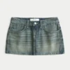 Minirock aus Denim mit niedriger Leibhöhe Minirock aus Denim mit niedriger Leibhöhe