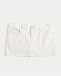 Minirock mit niedriger Taille aus glänzendem Butterfly-Twill