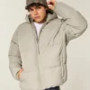 Mit Kunstfell gefütterte Daunenjacke