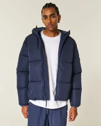 Mit Kunstfell gefütterte Daunenjacke