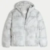 Mit Kunstfell gefütterte Daunenjacke mit Kapuze Mit Kunstfell gefütterte Daunenjacke mit Kapuze