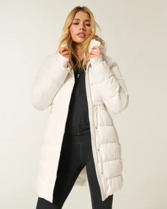 Mit Kunstfell gefütterter Puffer-Parka