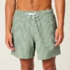 Mittellange Seersucker-Volley-Badeshorts