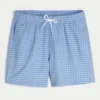 Mittellange Seersucker-Volley-Badeshorts
