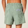 Mittellange Seersucker-Volley-Badeshorts