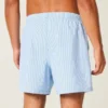 Mittellange Seersucker-Volley-Badeshorts