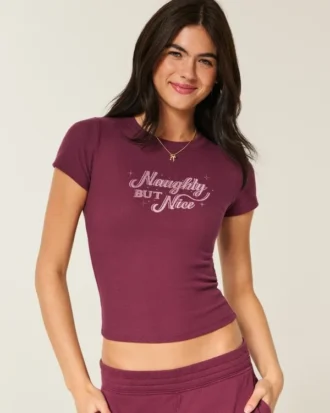 Naughty But Nice Grafik-Baby-T-Shirt