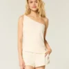 One-Shoulder-Top aus Leinenmischung One-Shoulder-Top aus Leinenmischung