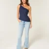 One-Shoulder-Top aus Leinenmischung One-Shoulder-Top aus Leinenmischung