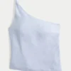 One-Shoulder-Top aus Leinenmischung One-Shoulder-Top aus Leinenmischung