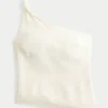 One-Shoulder-Top aus Leinenmischung One-Shoulder-Top aus Leinenmischung