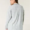 Oversized-Hemd aus Leinenmischung
