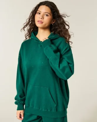 Oversized-Hoodie mit Glitzer