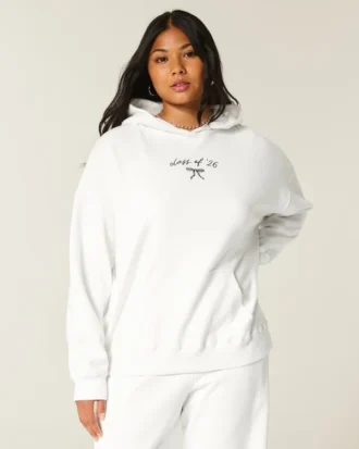 Oversized Hoodie mit Grafikdruck „Class of ’26”