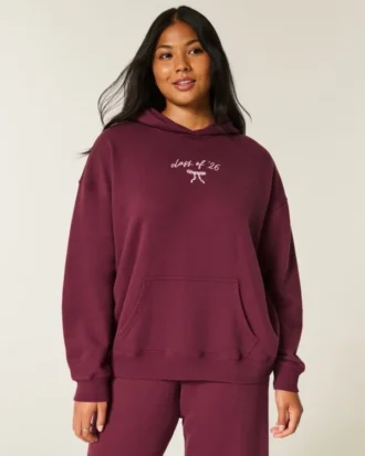 Oversized Hoodie mit Grafikdruck „Class of ’26”