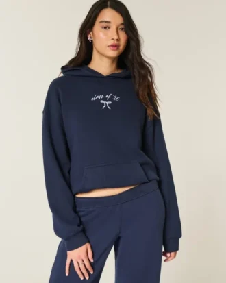 Oversized Hoodie mit Grafikdruck „Class of ’26”