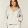 Oversized-Hoodie mit Rehe-Print und Reißverschluss Oversized-Hoodie mit Rehe-Print und Reißverschluss