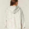 Oversized-Hoodie mit Rehe-Print und Reißverschluss Oversized-Hoodie mit Rehe-Print und Reißverschluss