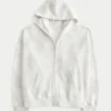 Oversized-Hoodie mit Rehe-Print und Reißverschluss Oversized-Hoodie mit Rehe-Print und Reißverschluss