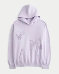 Oversized-Hoodie mit Schmetterlingsmotiv
