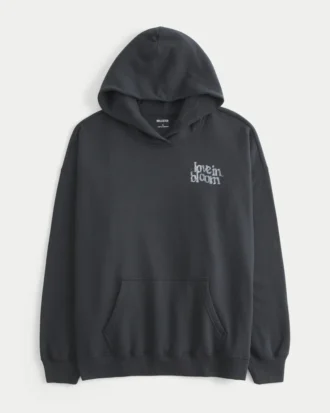 Oversized-Hoodie mit Schmetterlingsmotiv