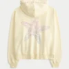 Oversized-Hoodie mit Sternfisch-Grafik und Reißverschluss Oversized-Hoodie mit Sternfisch-Grafik und Reißverschluss