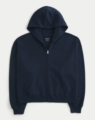 Oversized-Kapuzenjacke mit Reißverschluss
