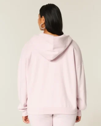 Oversized-Kapuzenjacke mit Reißverschluss