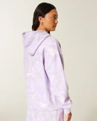 Oversized-Kapuzenpullover mit Camouflage-Muster