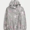 Oversized-Kapuzenpullover mit Camouflage-Muster