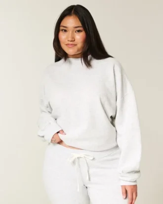 Oversized-Sweatshirt mit Stehkragen Oversized-Sweatshirt mit Stehkragen