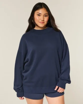 Oversized-Sweatshirt mit Stehkragen Oversized-Sweatshirt mit Stehkragen