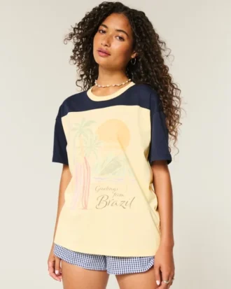 Oversized-T-Shirt mit Brasilien-Motiv