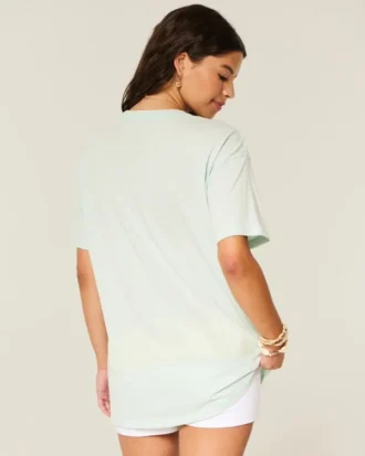 Oversized-T-Shirt mit Fischmotiv