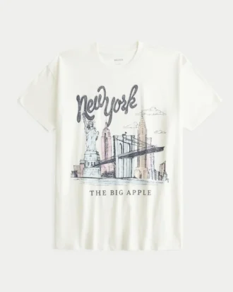 Oversized-T-Shirt mit New-York-Motiv