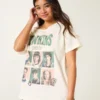 Oversized-T-Shirt mit Schulterausschnitt und Stranger Things-Motiv