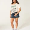 Oversized-T-Shirt mit Schulterausschnitt und Stranger Things-Motiv