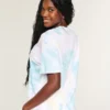 Oversized-T-Shirt mit Tie-Dye-Print und „I Heart UV“-Grafik Oversized-T-Shirt mit Tie-Dye-Print und „I Heart UV“-Grafik
