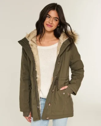 Parka mit Kunstfellfutter