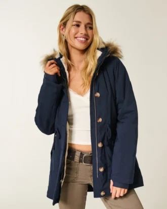 Parka mit Kunstfellfutter