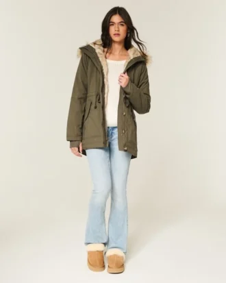Parka mit Kunstfellfutter